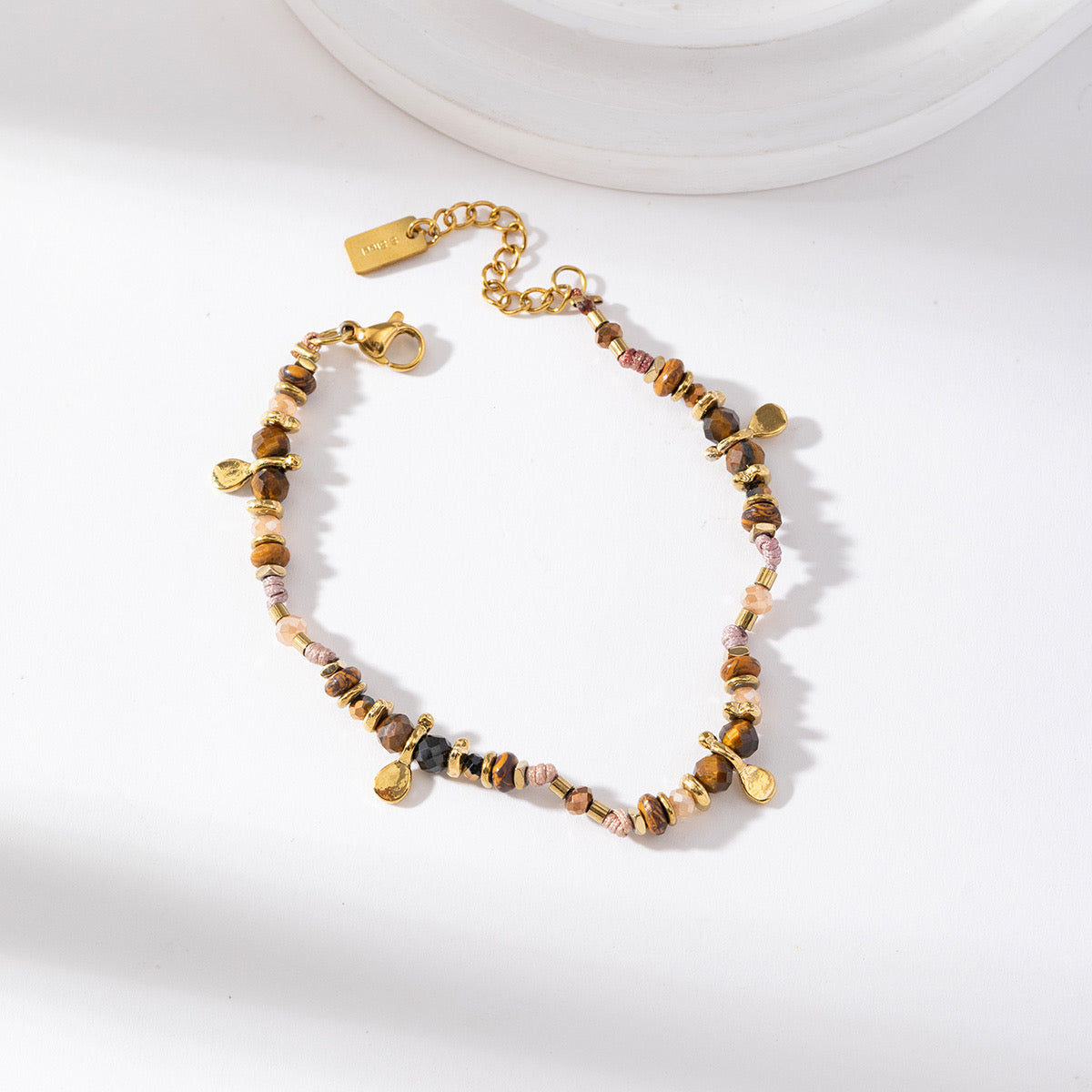 Bracelet perles marrons