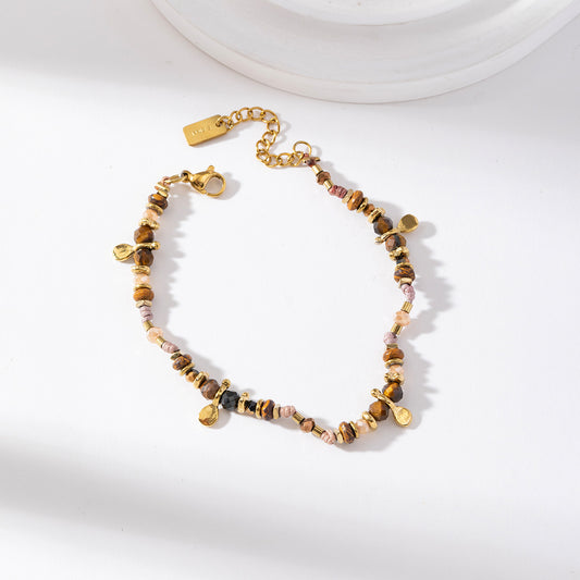Bracelet perles marrons