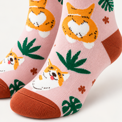 Chaussettes Corgi – Chaussettes femme motif chien mignon