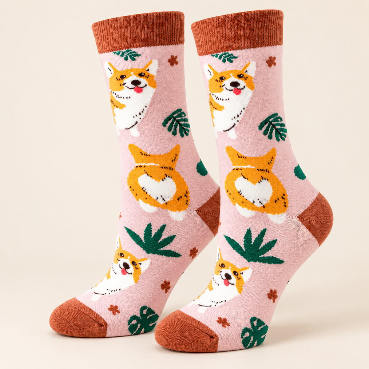Chaussettes Corgi – Chaussettes femme motif chien mignon