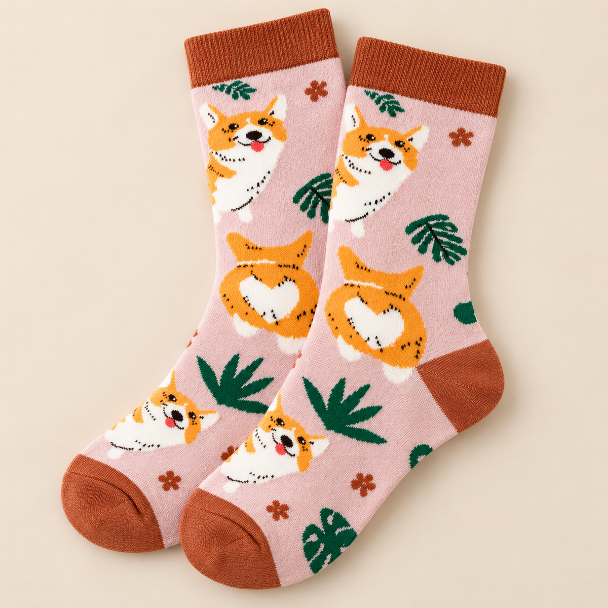 Chaussettes Corgi – Chaussettes femme motif chien mignon