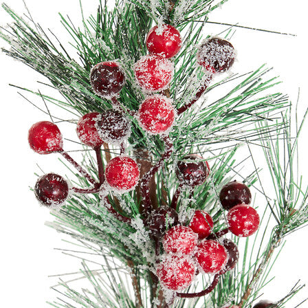 Branche sapin baies neige haut 65 cm