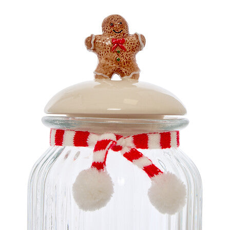 Pot à biscuit avec couvercle gnome en verre