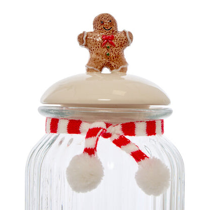 Pot à biscuit avec couvercle gnome en verre