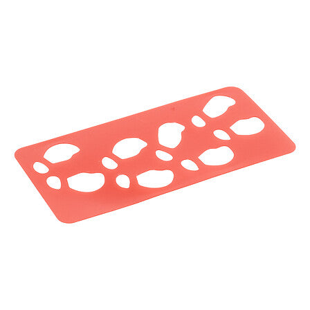 Pochoir rouge motif empreintes de pas pour accessoire lutin farceur décoration Noël enfant