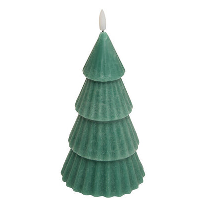 Bougie LED sapin vert 20cm