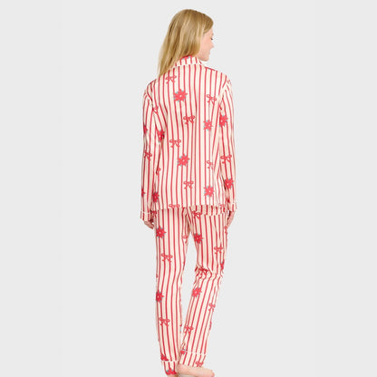 Pyjama satiné mixte – Pyjama de Noël assorti pour couple