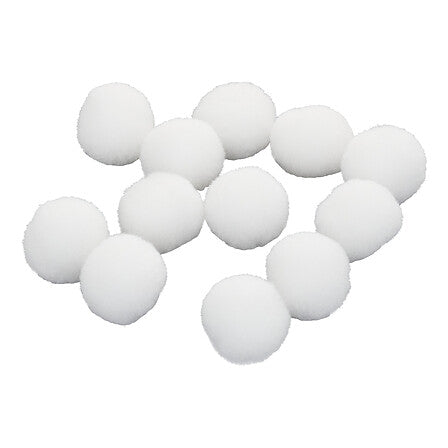 Boules de neige artificielles blanches décoration lutin farceur accessoire Noël lot de 12 pièces