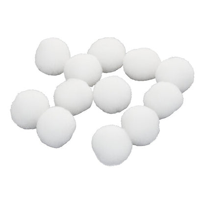Boules de neige artificielles blanches décoration lutin farceur accessoire Noël lot de 12 pièces
