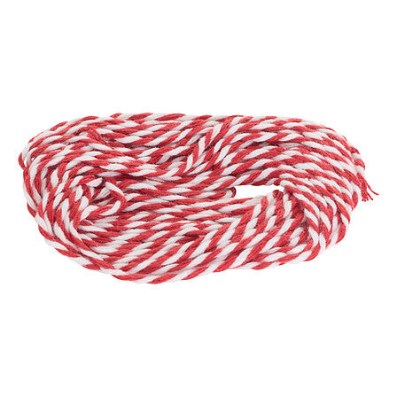 Ficelle bicolore rouge et blanc style candy cane pour accessoires lutin farceur décoration Noël traditionnelle