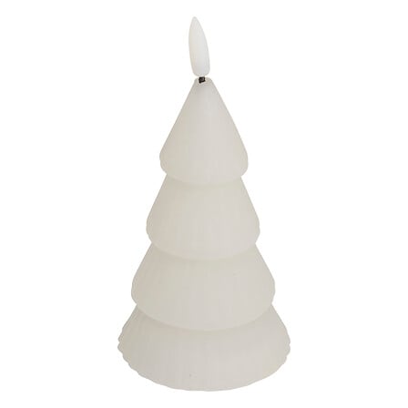 Bougie LED Sapin Vert H15,5cm - Décoration lumineuse à piles