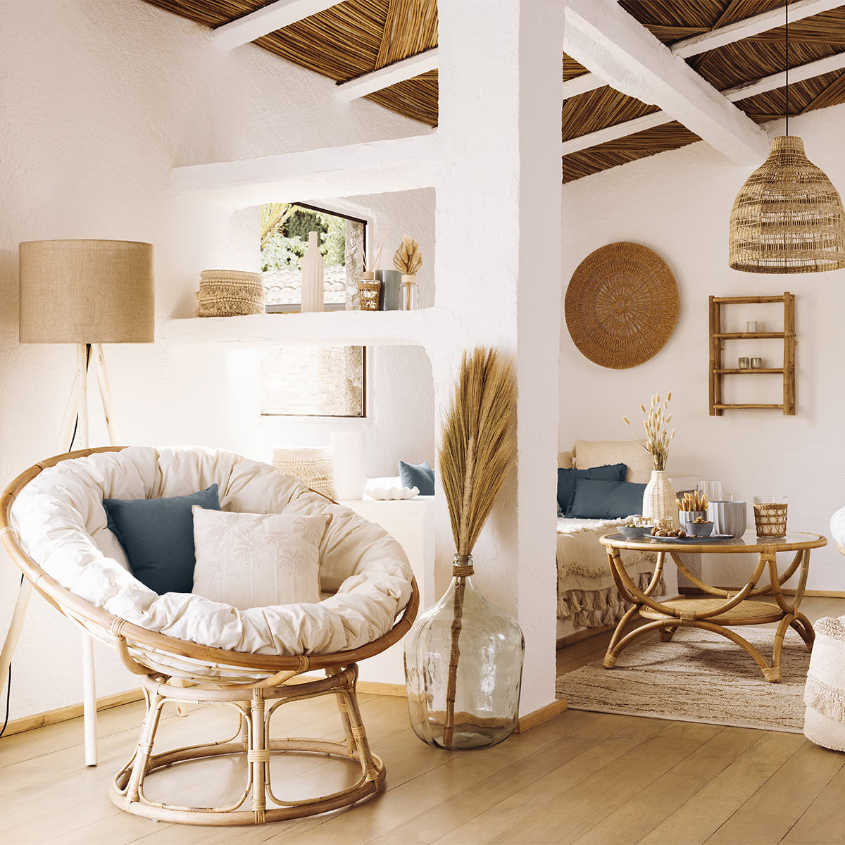 Fauteuil rond en rotin Seram