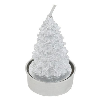 Lot de 4 bougies chauffe-plats sapin assorti