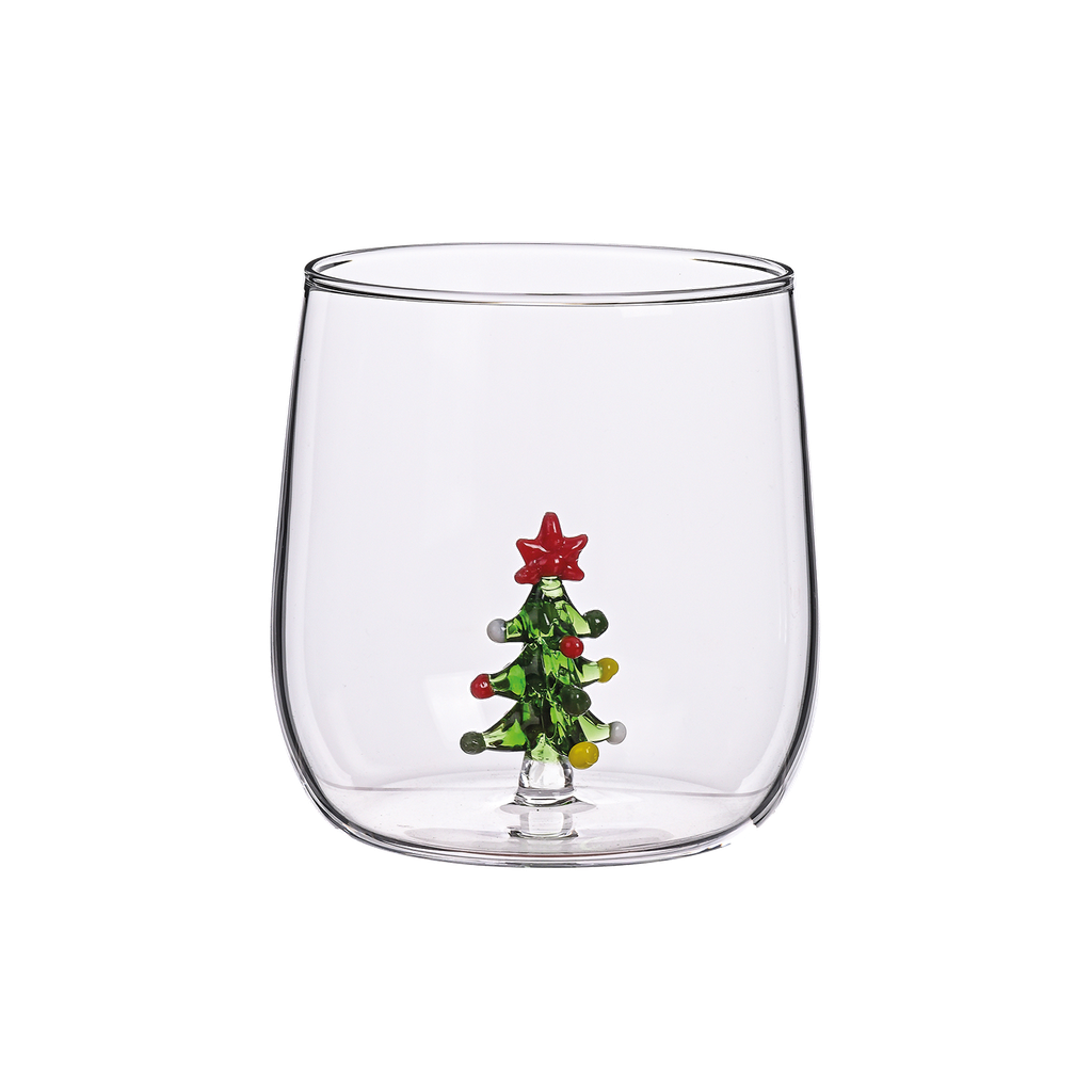 Verre Sapin 3D en verre