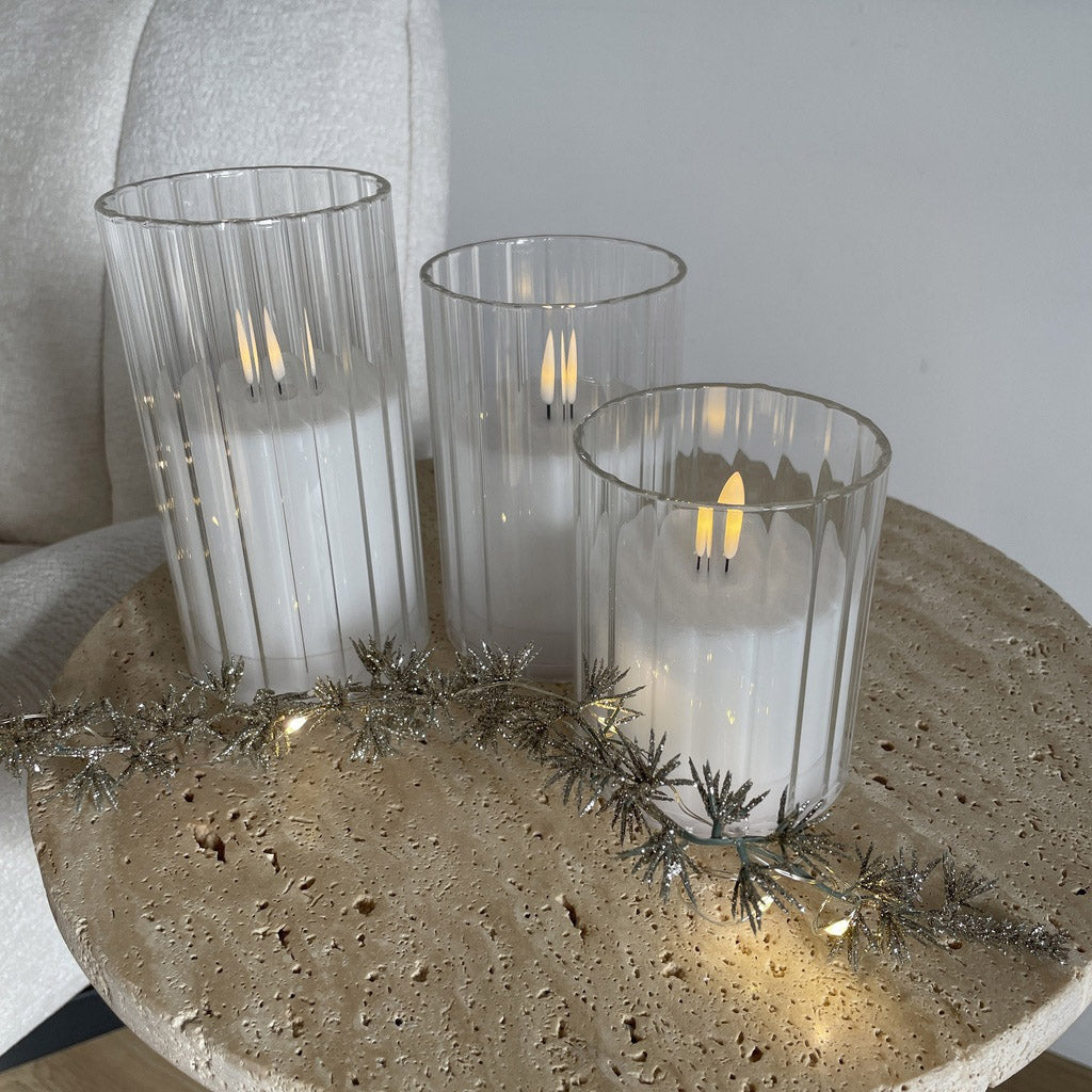 Lot de 3 bougies LED