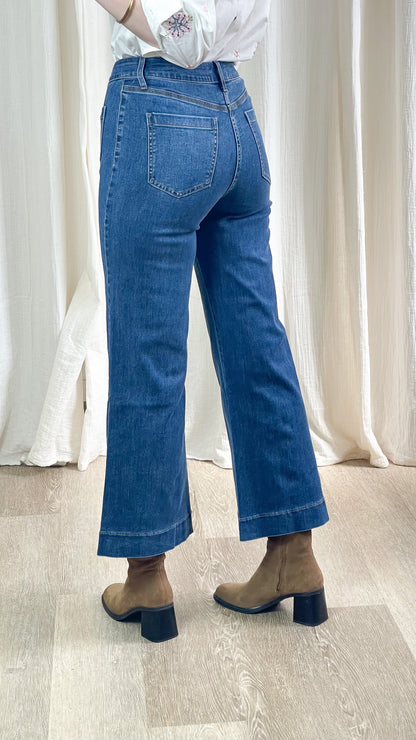 Jean Gasparette Oraije coupe wide taille haute, vue de dos