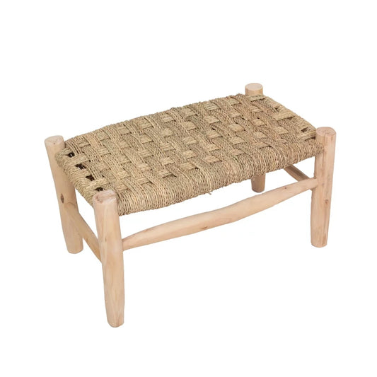 Petit banc en bois tressé Lilou