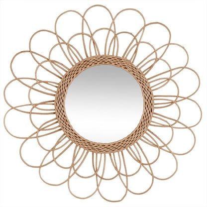 Miroir fleur en rotin D56 - Miroir Cayetana