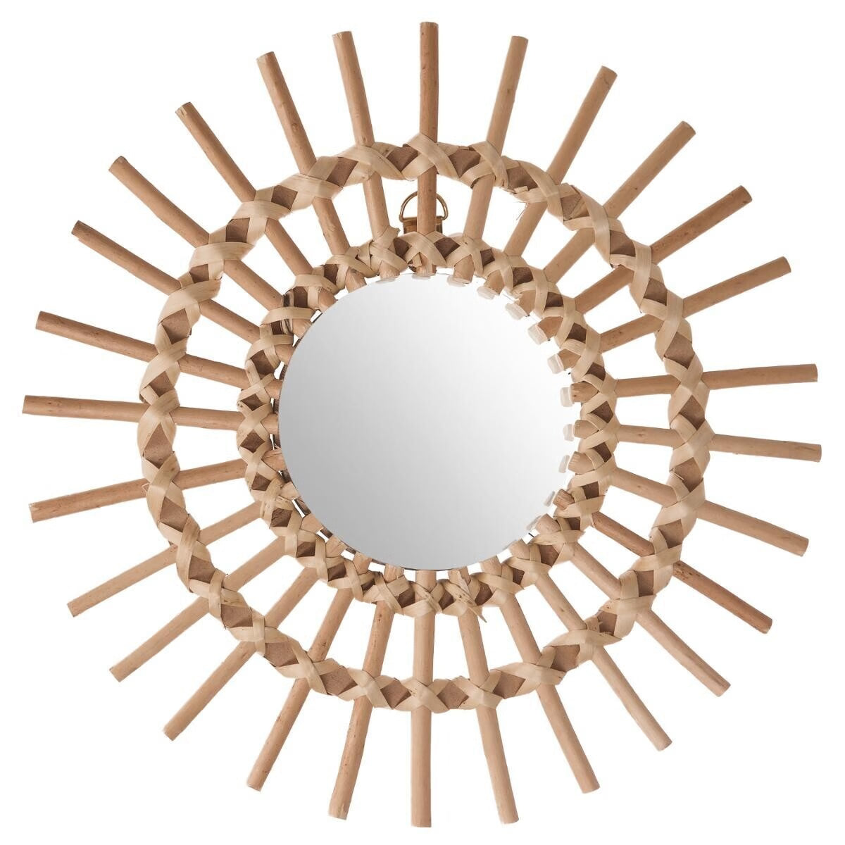 Miroir soleil en rotin D58 - Miroir Jane