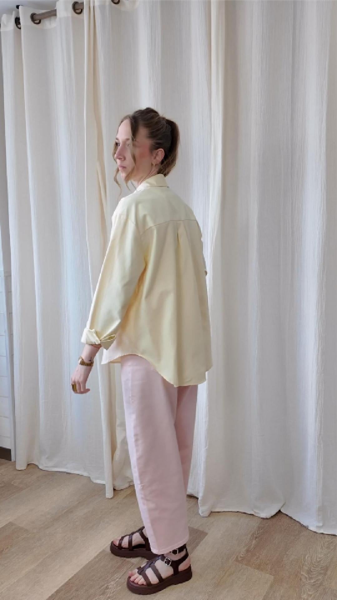chemise oversize avec coeur brodé
