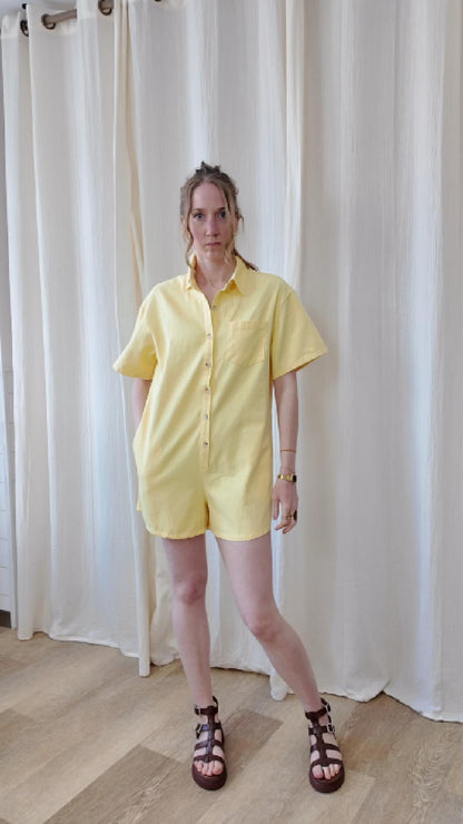 Combinaison Yuna – Combinaison short femme oversize en coton