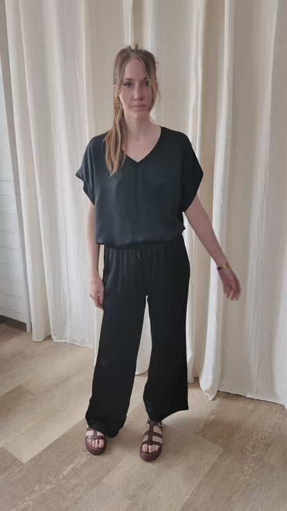 Blouse Samantha - Top fluide col V manches courtes