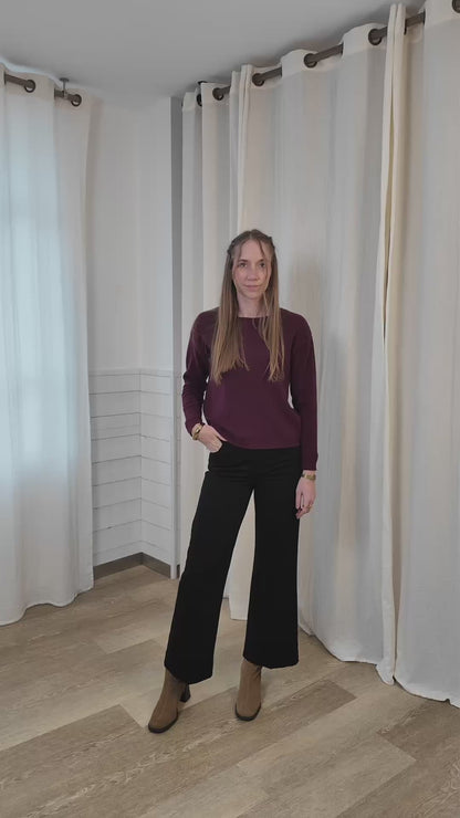 Jean Vienna Oraije – Jean wide leg taille haute bleu brut