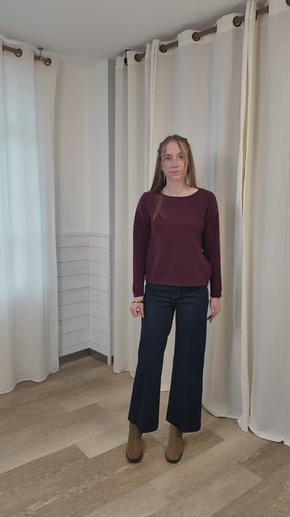 Jean Vienna Oraije – Jean wide leg taille haute bleu brut