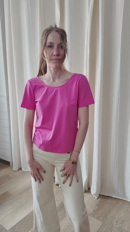 T-shirt Candice - Top dos nu avec détail torsadé