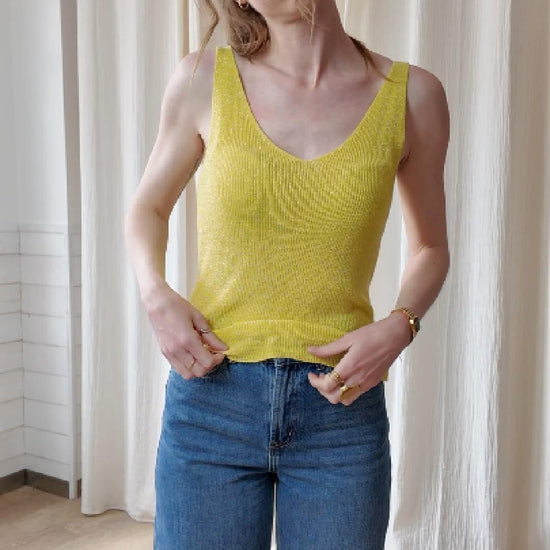 top à paillettes coloré