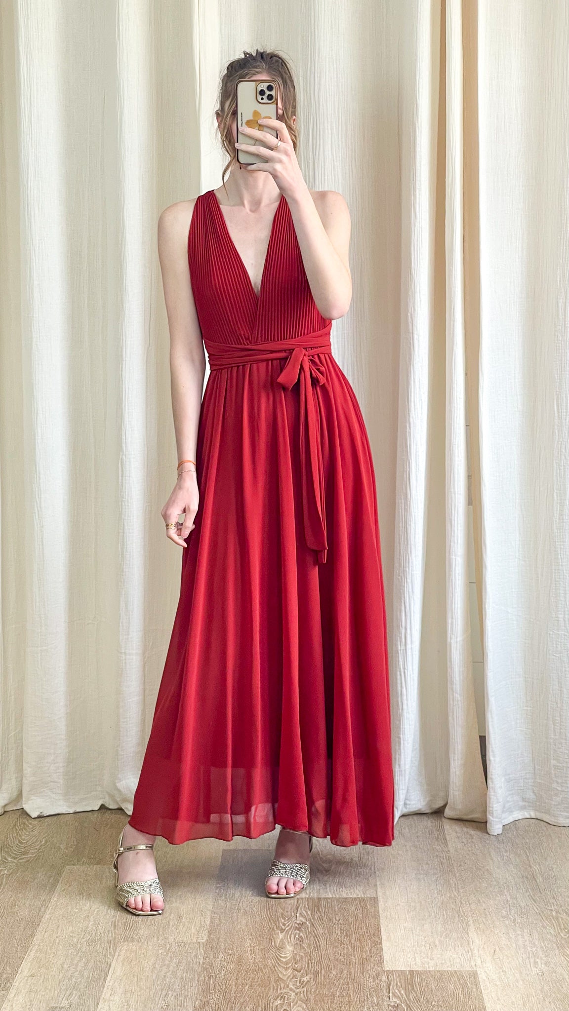 Robe April multiposition brique élégante pour cérémonie