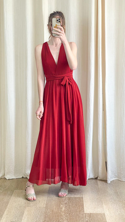 Robe April multiposition brique élégante pour cérémonie