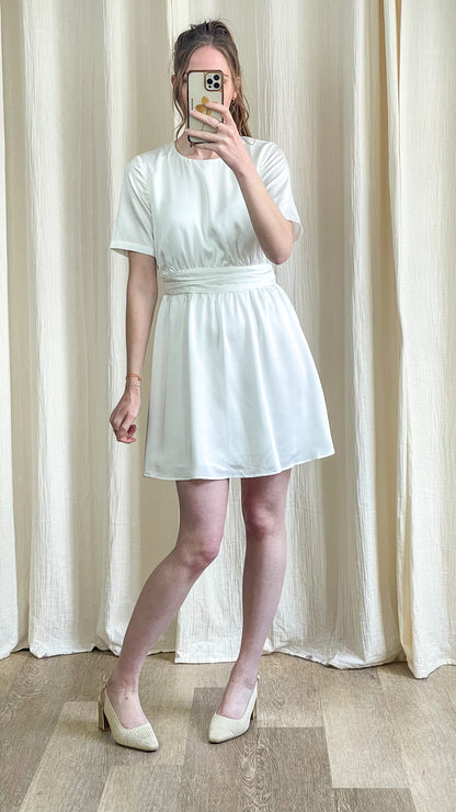 Robe Labelle robe blanche courte élégante idéale pour mariage civil