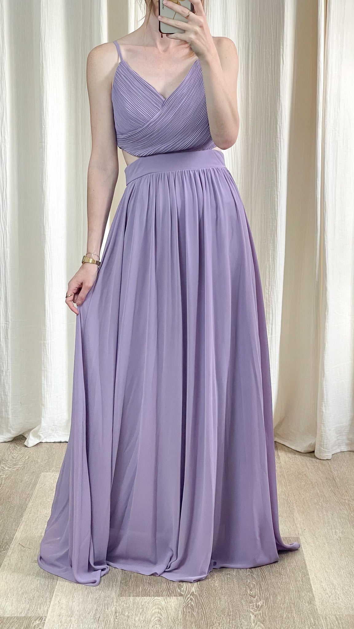 robe demoiselle d’honneur lilas élégante