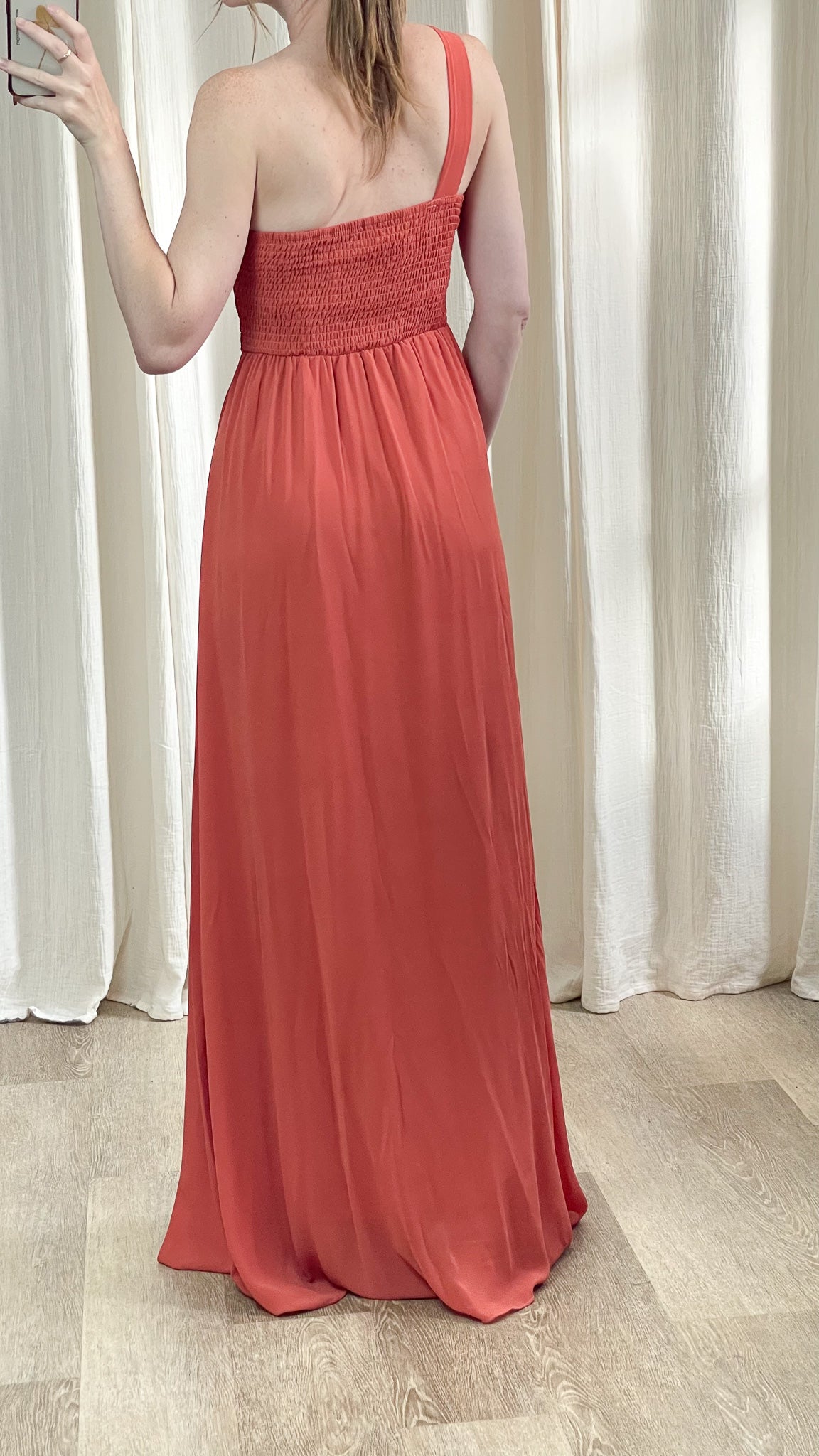 robe invitée mariage chic terracotta
