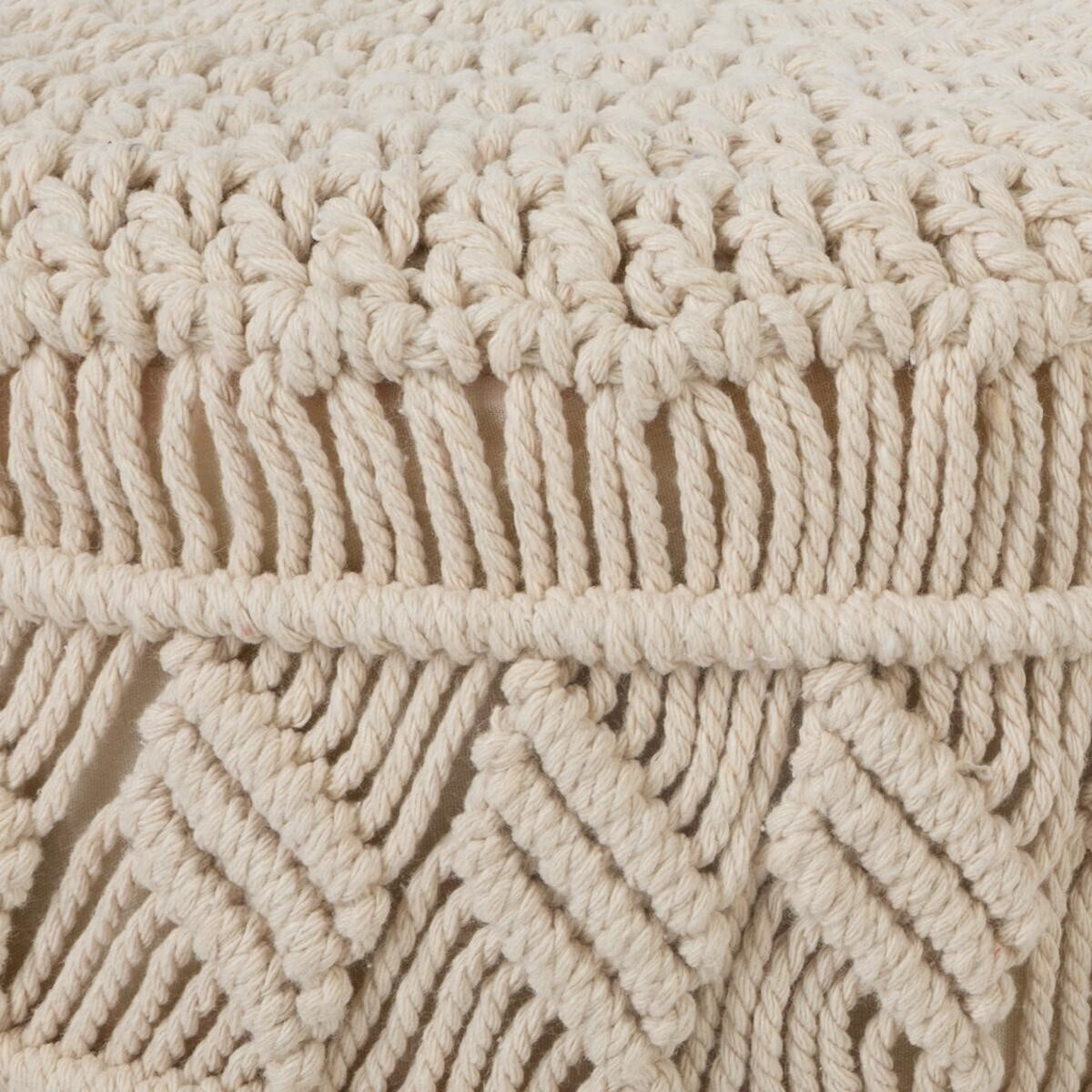 Tabouret macramé en bois Iram