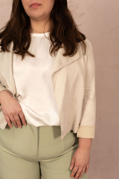 Veste Paola écru veste courte grande taille